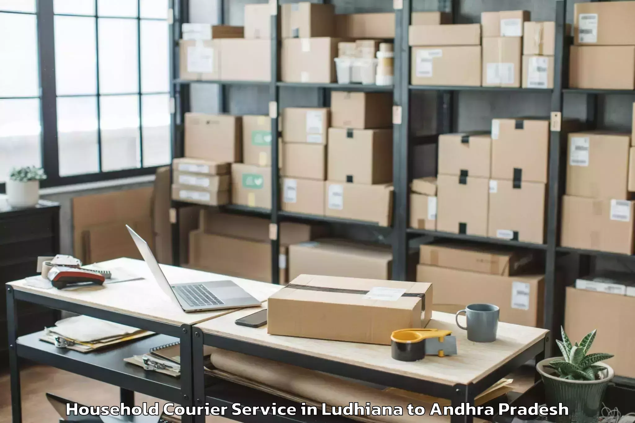 Book Ludhiana to Koyyalgudem Household Courier Online